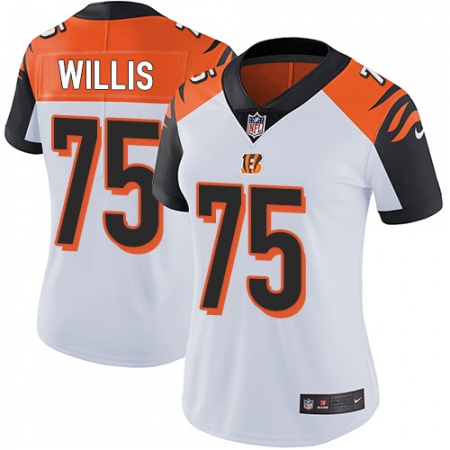 Women's Nike Cincinnati Bengals #75 Jordan Willis White Vapor Untouchable Limited Player NFL Jersey