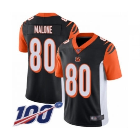 Men's Cincinnati Bengals #80 Josh Malone Black Team Color Vapor Untouchable Limited Player 100th Season Football Jersey
