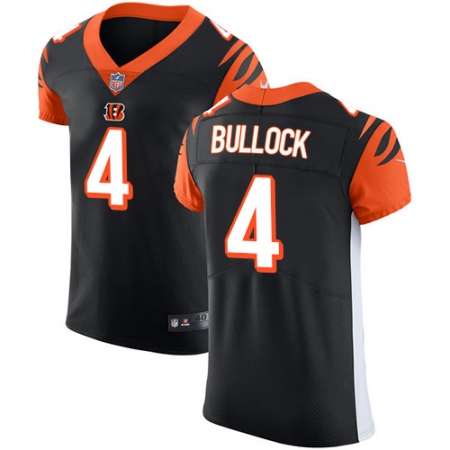 Men's Nike Cincinnati Bengals #4 Randy Bullock Black Team Color Vapor Untouchable Elite Player NFL Jersey