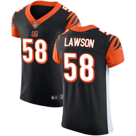 Men's Nike Cincinnati Bengals #58 Carl Lawson Black Team Color Vapor Untouchable Elite Player NFL Jersey
