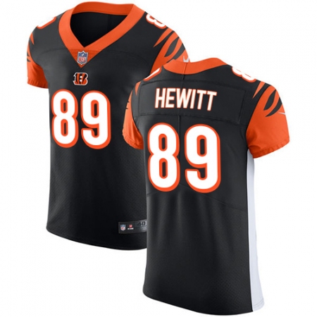 Men's Nike Cincinnati Bengals #89 Ryan Hewitt Black Team Color Vapor Untouchable Elite Player NFL Jersey