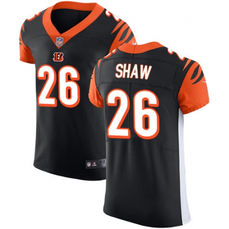 Men's Nike Cincinnati Bengals #26 Josh Shaw Black Team Color Vapor Untouchable Elite Player NFL Jersey