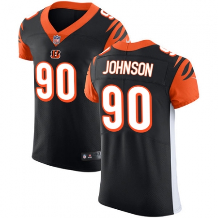 Men's Nike Cincinnati Bengals #90 Michael Johnson Black Team Color Vapor Untouchable Elite Player NFL Jersey