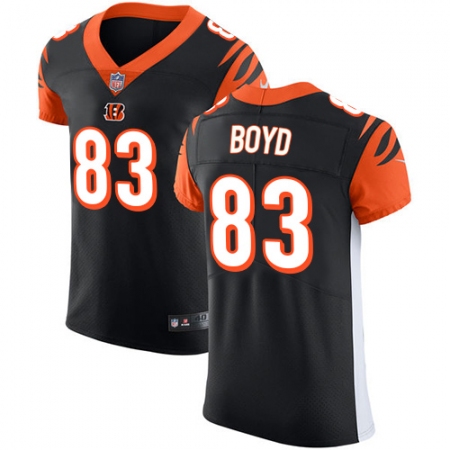 Men's Nike Cincinnati Bengals #83 Tyler Boyd Black Team Color Vapor Untouchable Elite Player NFL Jersey