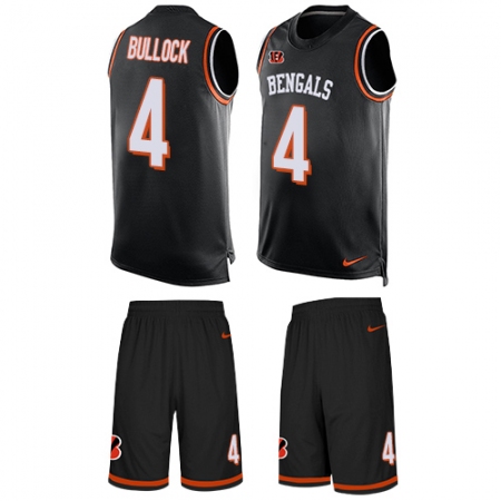 Men's Nike Cincinnati Bengals #4 Randy Bullock Limited Black Tank Top Suit NFL Jersey