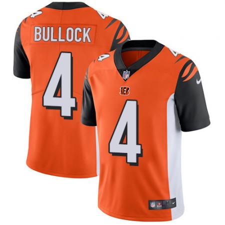 Youth Nike Cincinnati Bengals #4 Randy Bullock Elite Orange Alternate NFL Jersey