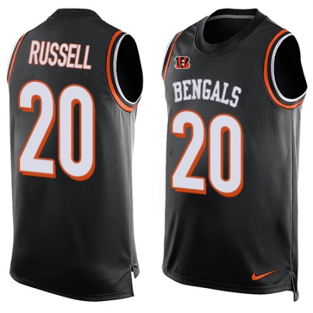 Men's Nike Cincinnati Bengals #20 KeiVarae Russell Limited Black Player Name & Number Tank Top NFL Jersey