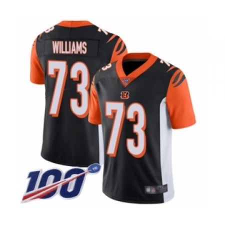 Men's Cincinnati Bengals #73 Jonah Williams Black Team Color Vapor Untouchable Limited Player 100th Season Football Jersey