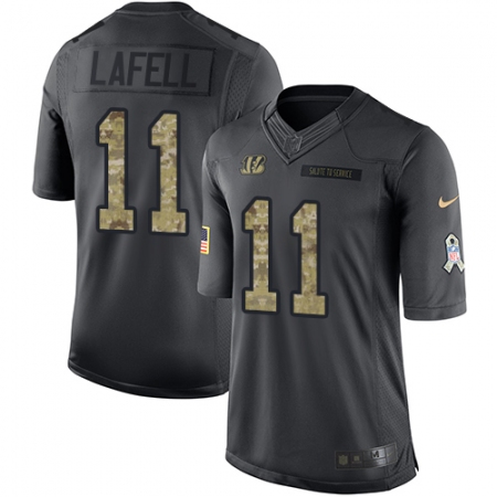Youth Nike Cincinnati Bengals #11 Brandon LaFell Limited Black 2016 Salute to Service NFL Jersey
