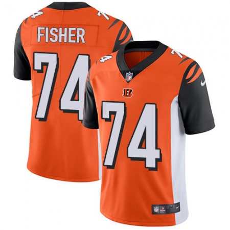 Men's Nike Cincinnati Bengals #74 Jake Fisher Vapor Untouchable Limited Orange Alternate NFL Jersey