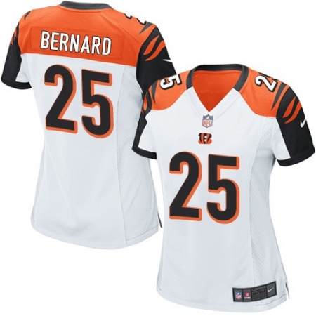 Women's Nike Cincinnati Bengals #25 Giovani Bernard Game White NFL Jersey