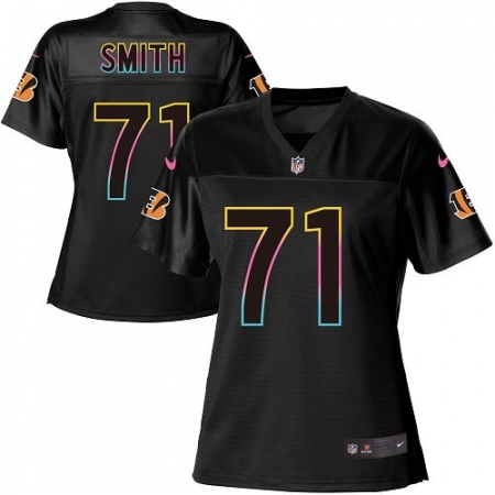 Women's Nike Cincinnati Bengals #71 Andre Smith Game Black Fashion NFL Jersey