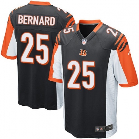 Men's Nike Cincinnati Bengals #25 Giovani Bernard Game Black Team Color NFL Jersey