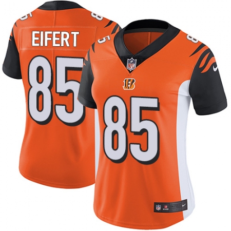 Women's Nike Cincinnati Bengals #85 Tyler Eifert Vapor Untouchable Limited Orange Alternate NFL Jersey