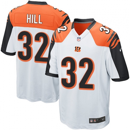 Men's Nike Cincinnati Bengals #32 Jeremy Hill Game White NFL Jersey