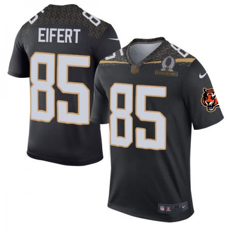 Men's Nike Cincinnati Bengals #85 Tyler Eifert Elite Black Team Irvin 2016 Pro Bowl NFL Jersey