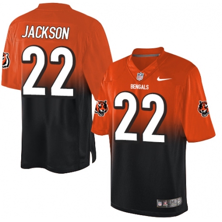 Men's Nike Cincinnati Bengals #22 William Jackson Elite Orange/Black Fadeaway NFL Jersey