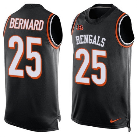 Men's Nike Cincinnati Bengals #25 Giovani Bernard Limited Black Player Name & Number Tank Top NFL Jersey