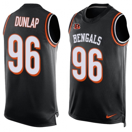 Men's Nike Cincinnati Bengals #96 Carlos Dunlap Limited Black Player Name & Number Tank Top NFL Jersey
