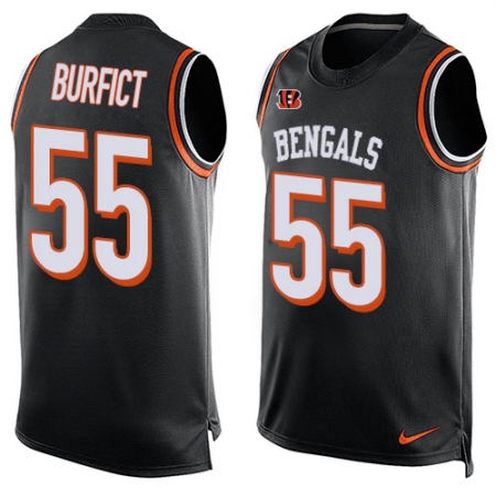 Men's Nike Cincinnati Bengals #55 Vontaze Burfict Limited Black Player Name & Number Tank Top NFL Jersey