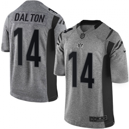 Men's Nike Cincinnati Bengals #14 Andy Dalton Limited Gray Gridiron NFL Jersey