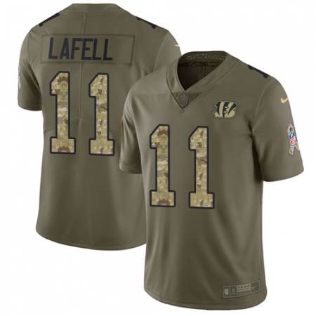Youth Nike Cincinnati Bengals #11 Brandon LaFell Limited Olive/Camo 2017 Salute to Service NFL Jersey