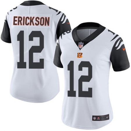 Women's Nike Cincinnati Bengals #12 Alex Erickson Limited White Rush Vapor Untouchable NFL Jersey