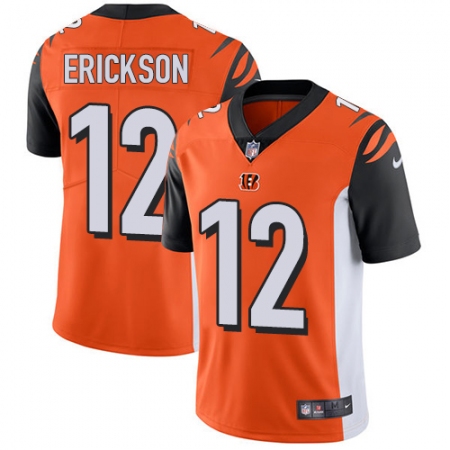 Men's Nike Cincinnati Bengals #12 Alex Erickson Orange Alternate Vapor Untouchable Limited Player NFL Jersey