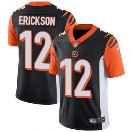 Men's Nike Cincinnati Bengals #12 Alex Erickson Black Team Color Vapor Untouchable Limited Player NFL Jersey