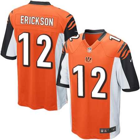 Men's Nike Cincinnati Bengals #12 Alex Erickson Game Orange Alternate NFL Jersey
