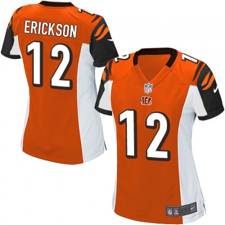 Women's Nike Cincinnati Bengals #12 Alex Erickson Game Orange Alternate NFL Jersey