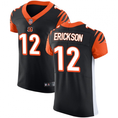 Men's Nike Cincinnati Bengals #12 Alex Erickson Black Team Color Vapor Untouchable Elite Player NFL Jersey