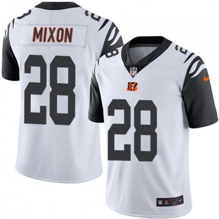 Men's Nike Cincinnati Bengals #28 Joe Mixon Limited White Rush Vapor Untouchable NFL Jersey