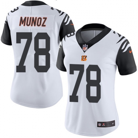 Women's Nike Cincinnati Bengals #78 Anthony Munoz Limited White Rush Vapor Untouchable NFL Jersey