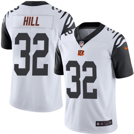 Men's Nike Cincinnati Bengals #32 Jeremy Hill Limited White Rush Vapor Untouchable NFL Jersey