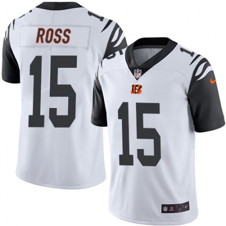 Men's Nike Cincinnati Bengals #15 John Ross Limited White Rush Vapor Untouchable NFL Jersey