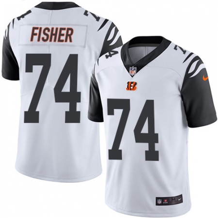 Youth Nike Cincinnati Bengals #74 Jake Fisher Limited White Rush Vapor Untouchable NFL Jersey