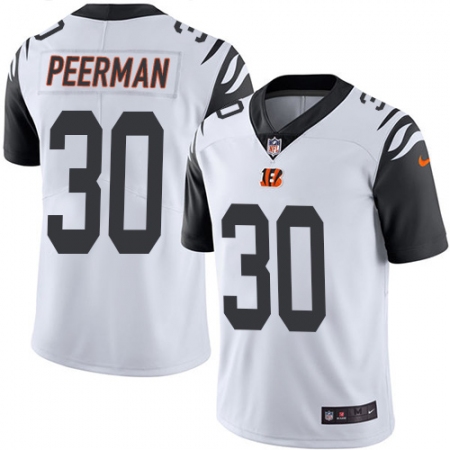 Men's Nike Cincinnati Bengals #30 Cedric Peerman Limited White Rush Vapor Untouchable NFL Jersey