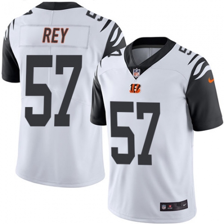 Men's Nike Cincinnati Bengals #57 Vincent Rey Elite White Rush Vapor Untouchable NFL Jersey