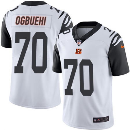 Men's Nike Cincinnati Bengals #70 Cedric Ogbuehi Elite White Rush Vapor Untouchable NFL Jersey