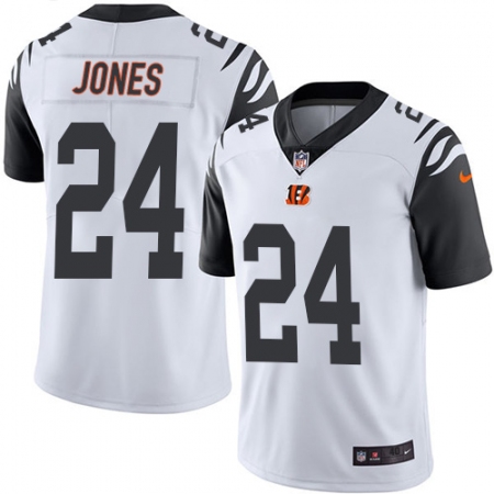 Men's Nike Cincinnati Bengals #24 Adam Jones Elite White Rush Vapor Untouchable NFL Jersey