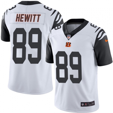 Men's Nike Cincinnati Bengals #89 Ryan Hewitt Elite White Rush Vapor Untouchable NFL Jersey