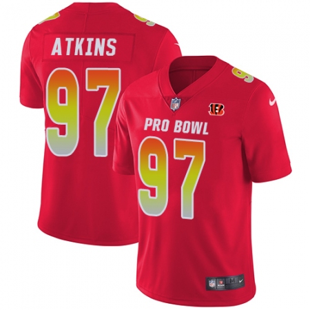 Women's Nike Cincinnati Bengals #97 Geno Atkins Limited Red 2018 Pro Bowl NFL Jersey
