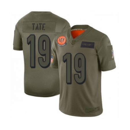 Women's Cincinnati Bengals #19 Auden Tate Limited Camo 2019 Salute to Service Football Jersey