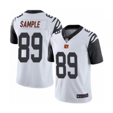 Men's Cincinnati Bengals #89 Drew Sample Limited White Rush Vapor  Untouchable Football Jersey Size S
