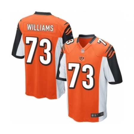 Men's Cincinnati Bengals #73 Jonah Williams Game Orange Alternate Football Jersey