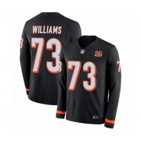 Men's Cincinnati Bengals #73 Jonah Williams Limited Black Therma Long Sleeve Football Jersey