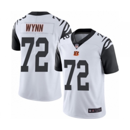 Men's Cincinnati Bengals #72 Kerry Wynn Limited White Rush Vapor Untouchable Football Jersey