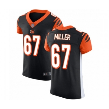 Men's Cincinnati Bengals #67 John Miller Black Team Color Vapor Untouchable Elite Player Football Jersey