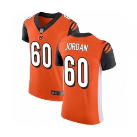 Men's Cincinnati Bengals #60 Michael Jordan Orange Alternate Vapor Untouchable Elite Player Football Jersey